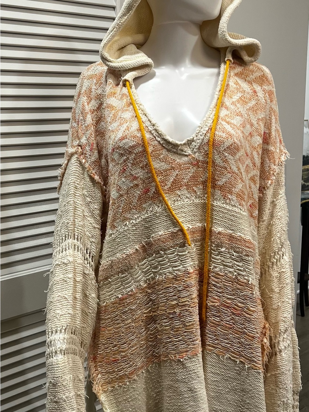 Free People Coastline Crochet Hooded Pullover - Picture 2 of 8